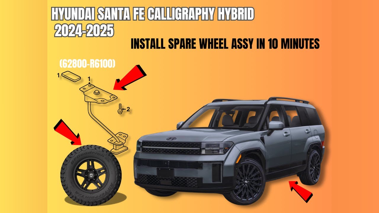 How to Install Spare Wheel Assembly | Hyundai Santa Fe Calligraphy Hybrid 2024/2025 DIY Guide