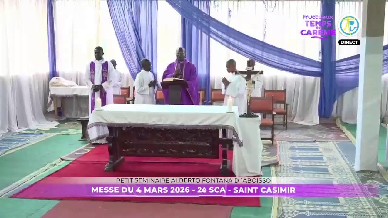 Messe de 6h00 du 4 mars 2026 en direct du petit séminaire Alberto Fontana d'Aboisso