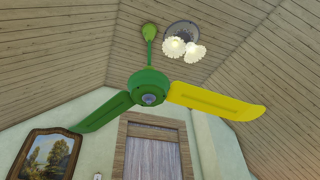 Funny Ceiling Fan in Small House | Roblox
