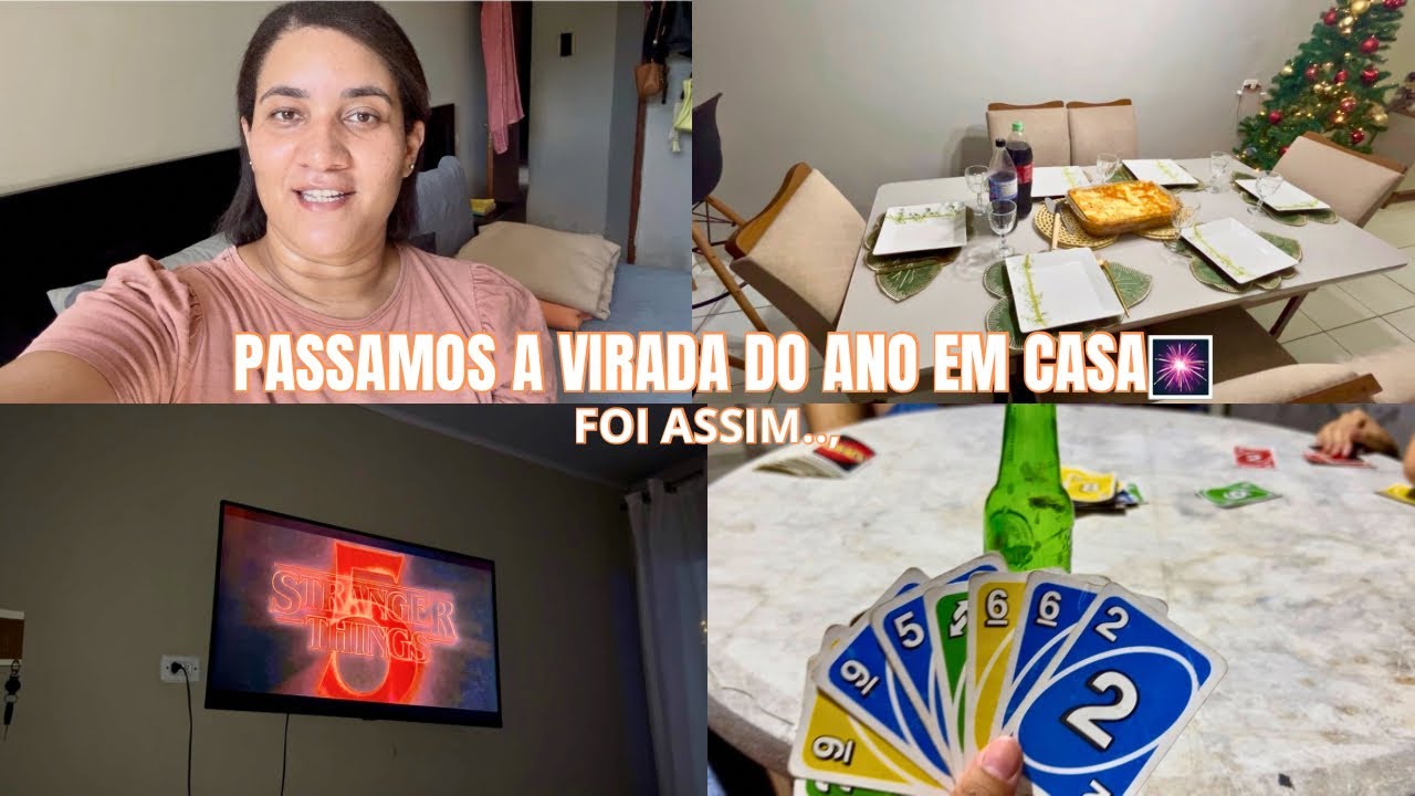 NOSSA VIRADA DO ANO EM CASA🎆| BATE PAPO SOBRE METAS | FIZ LASANHA| JOGOS E SERIE