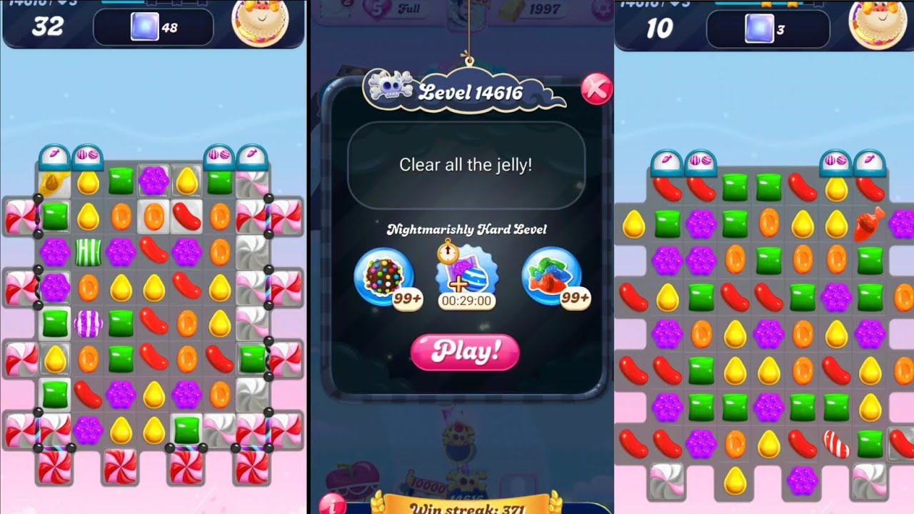 Candy crush saga level 14616 । Nightmarishly hard level । Sudheer Gaming