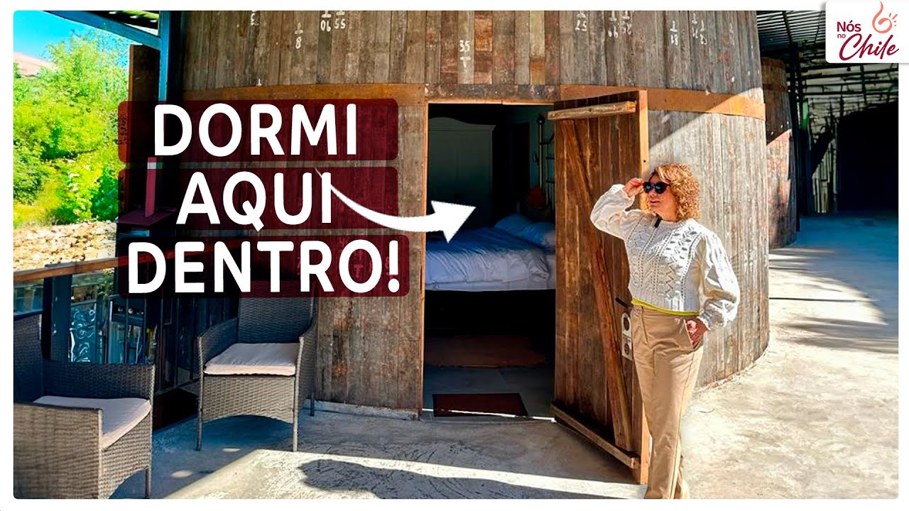 Dormi no hotel onde os quartos são de barricas de vinho, Valle de Colchagua - Chile