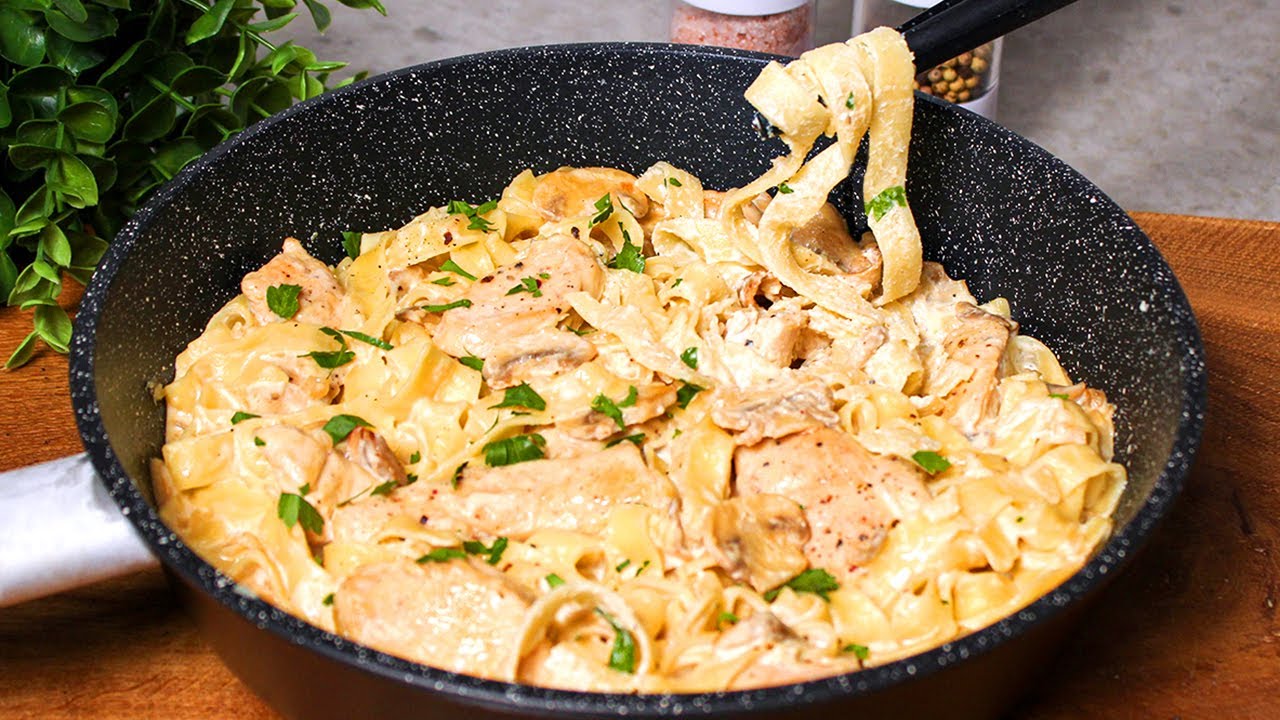 Я никогда не ел такой вкусной пасты! Куриный феттучини Альфредо Рецепт