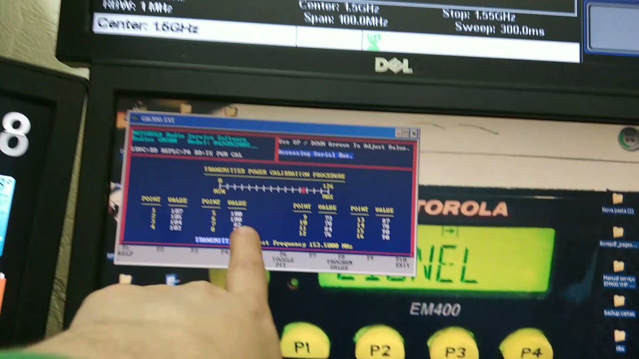 MOTOROLA GM300 - AJUSTE DE POTÊNCIA EM CADA FREQUÊNCIA