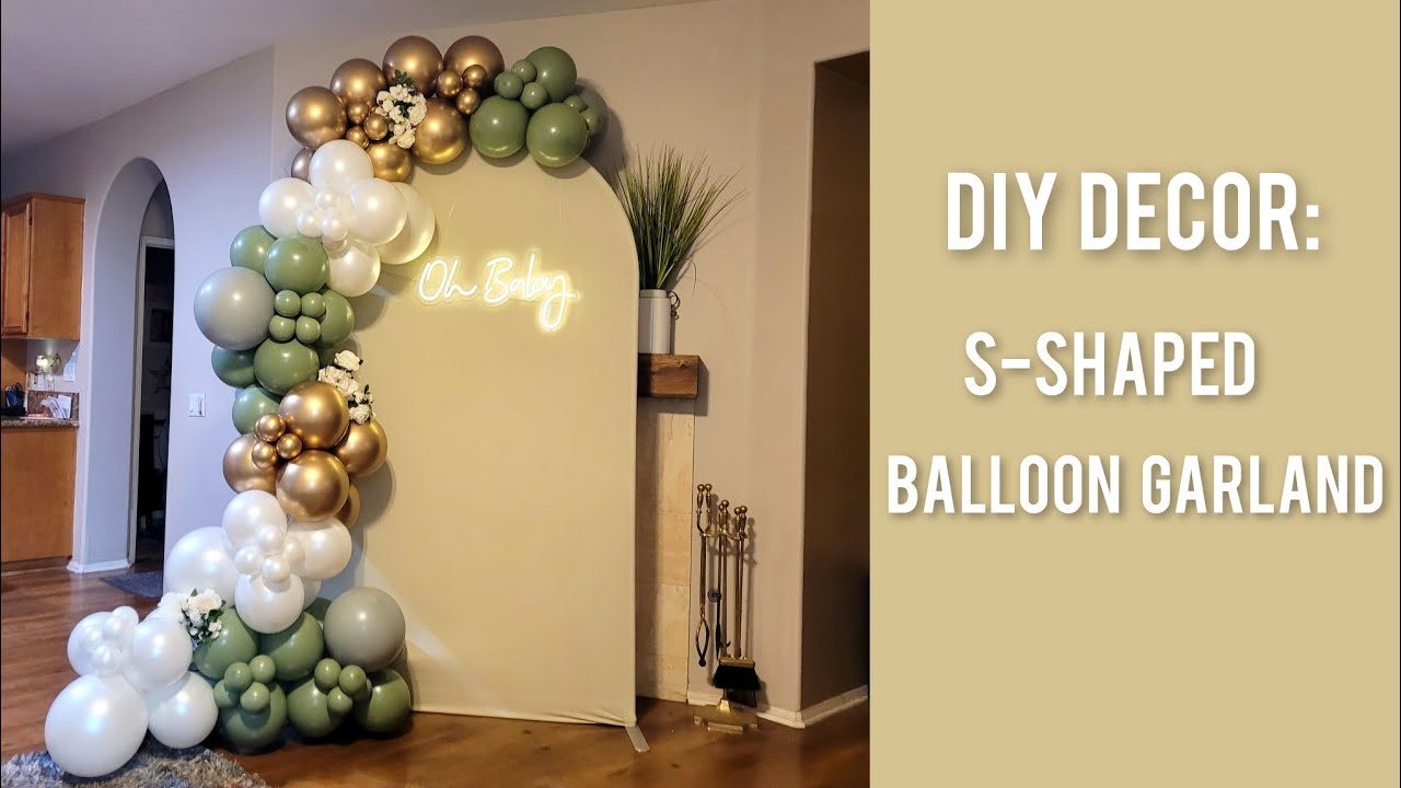 EASY Balloon Garland Setup/ How to make an S-Shaped Balloon Garland 