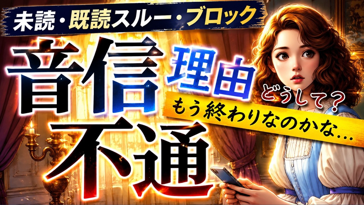 【辛口🌶️厳しめ】音信不通の真相を深掘りまくり🔮 未読 既読スルー LINE DM マッチングアプリ 婚活 相手の気持ち 復縁 片想い 複雑恋愛 遠距離恋愛 恋愛タロット占い