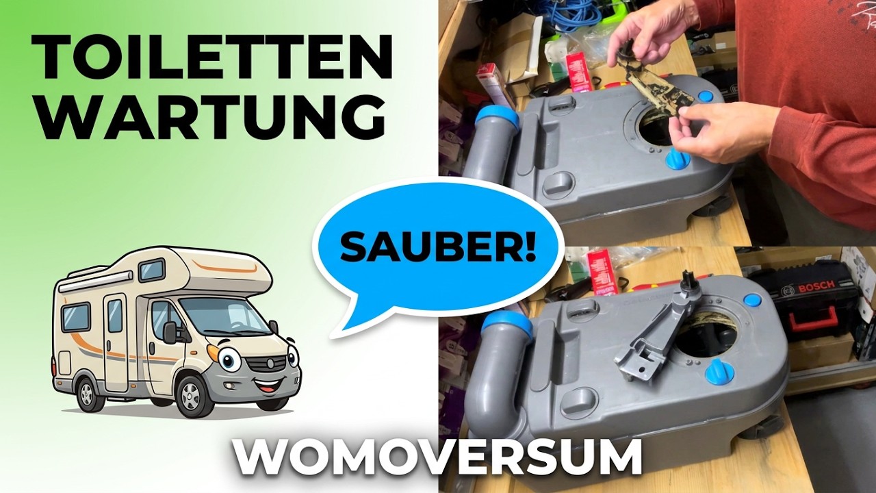 Reparatur und Wartung der Toilettenkassette  ⎮ Thetford C220  ⎮🚍🇩🇪👍