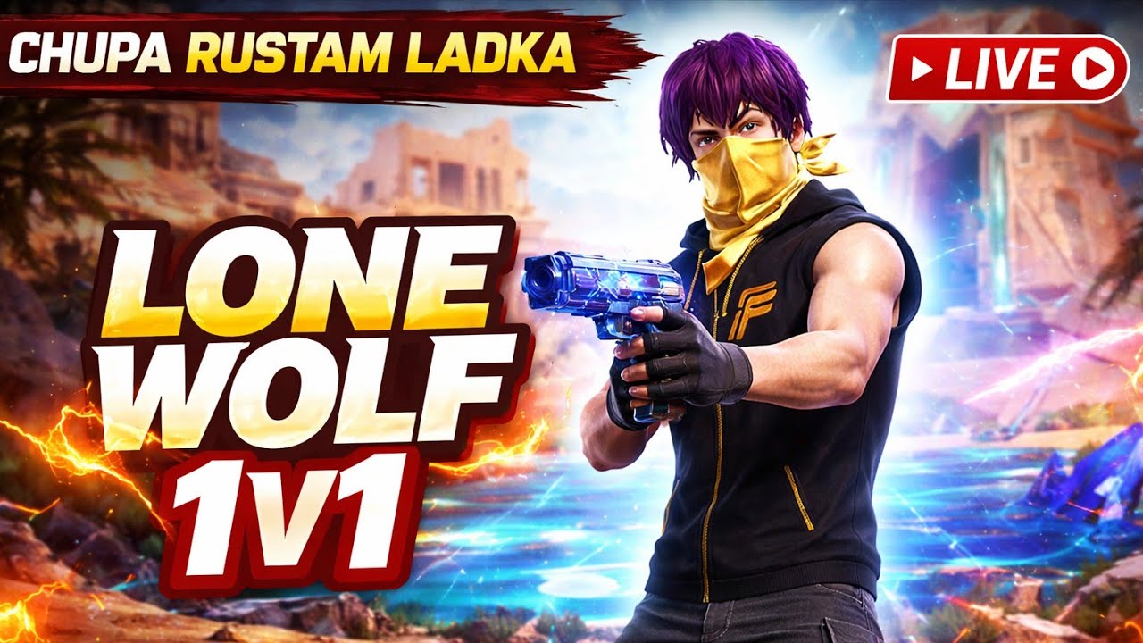 Chupa Rustam Ladka  is live ||Lone Wolf 1v1 Live 🔥 Full Action Gameplay | Free Fire MAX