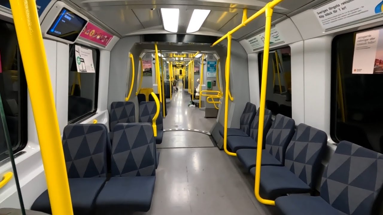 Stockholm Metro Ride - Rissne to Hjulsta | 1 Escalator, 1 Elevator, 1 Inclined | Sweden | 28/08/25