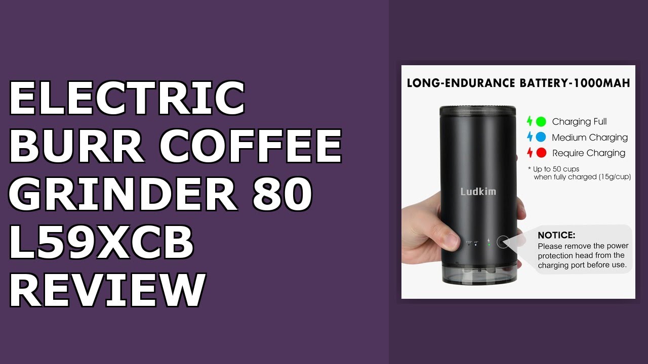 Electric Burr Coffee Grinder, 80 Precise Settings Rechargeable Cordless - Conical Stainless Review