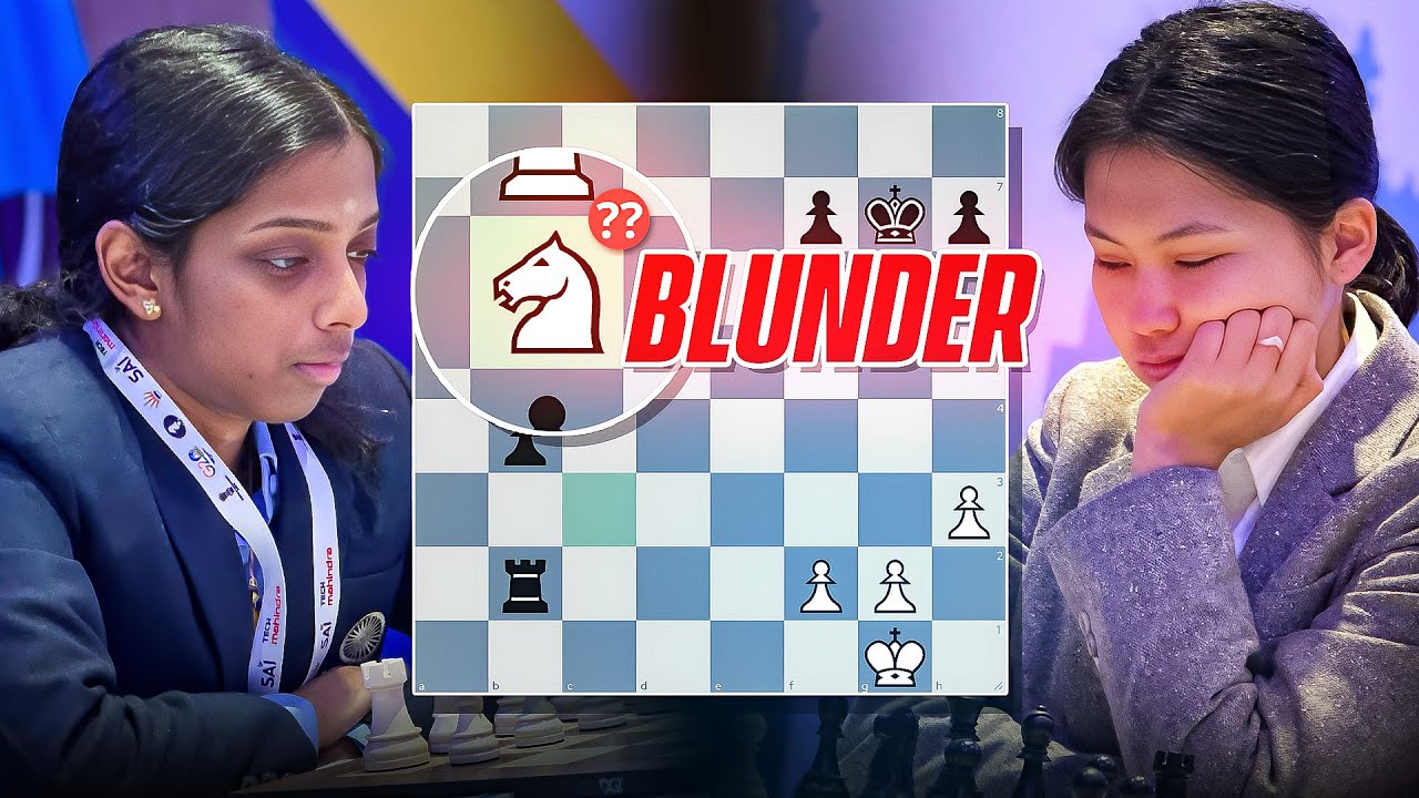 Final Moments of Bibisara beating Vaishali in the first game! | FIDE Women's Grand Prix