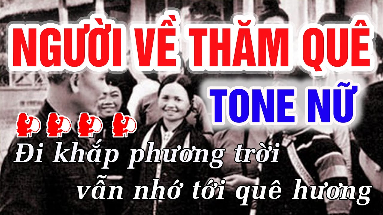 Người Về Thăm Quê Karaoke Tone Nữ Beat Chuẩn | Trung Hiếu Karaoke