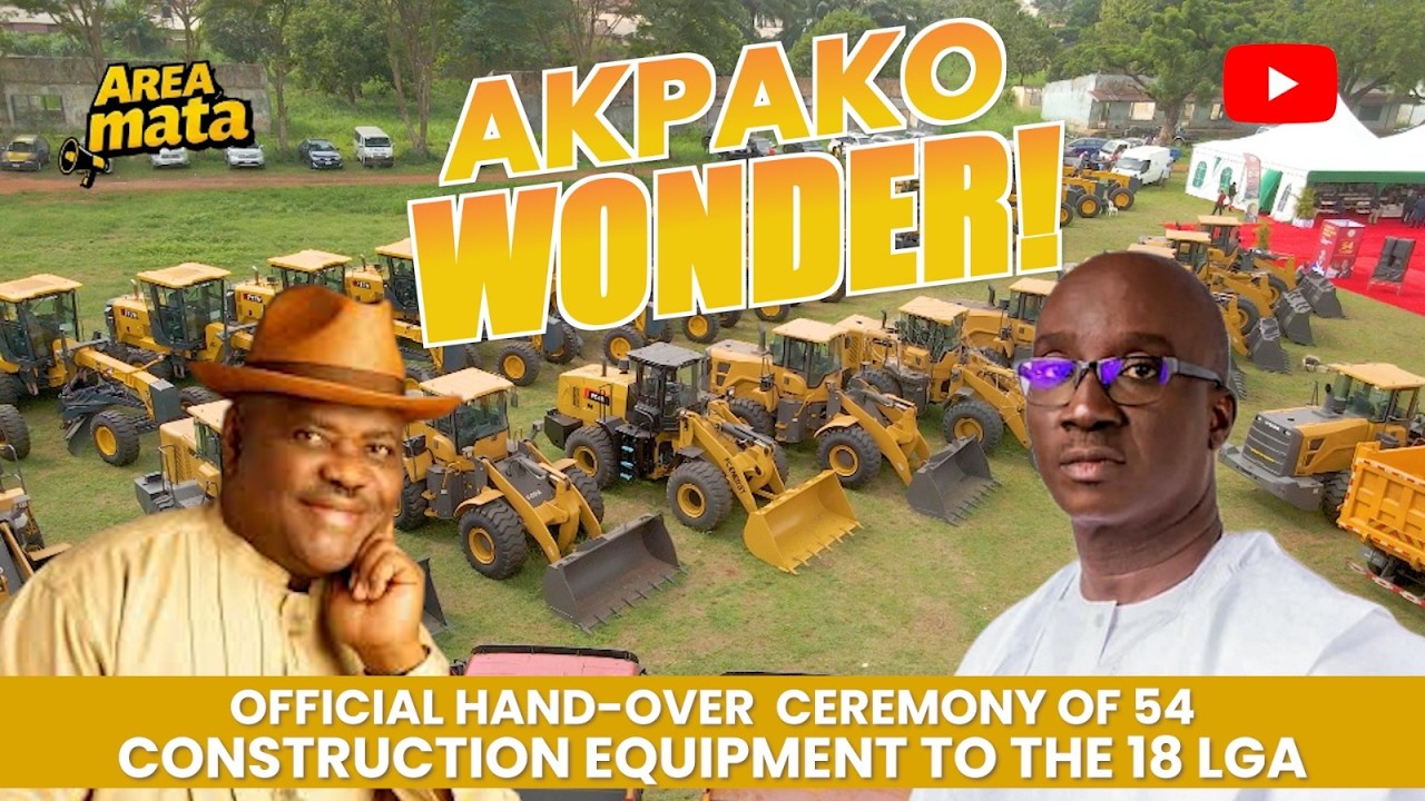 GOVERNOR MONDAY OKPEBHOLO HANDOVER 54 BRAND NEW CONSTRUCTION EQUIPMENT TO THE 18 LGC FOR EDO STATE.