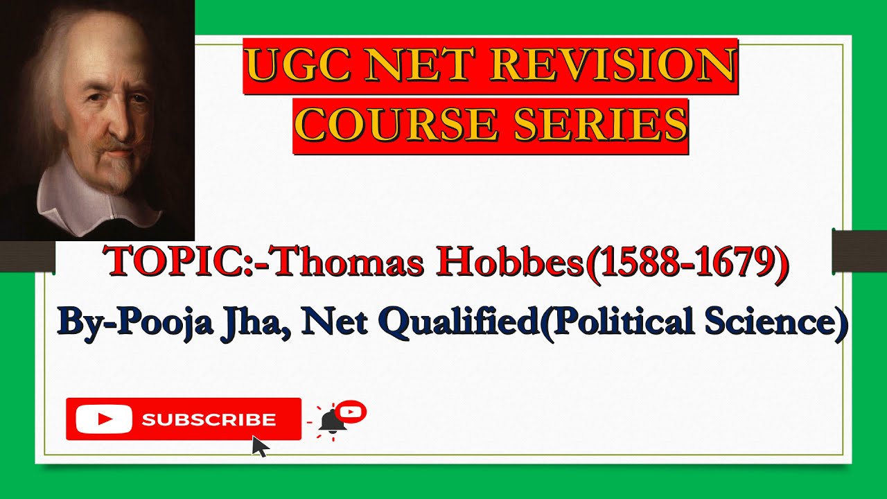 MCQs/ Most Important Question  on Thomas Hobbes for UGC NET for Competitive Exams and other exams
