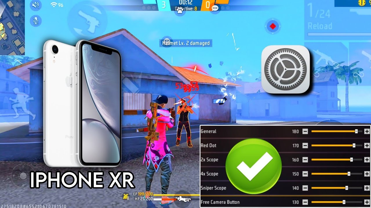 iPhone Xr free fire sensitivity setting ⚙️ | iPhone Xr free fire headshot setting ⚙️
