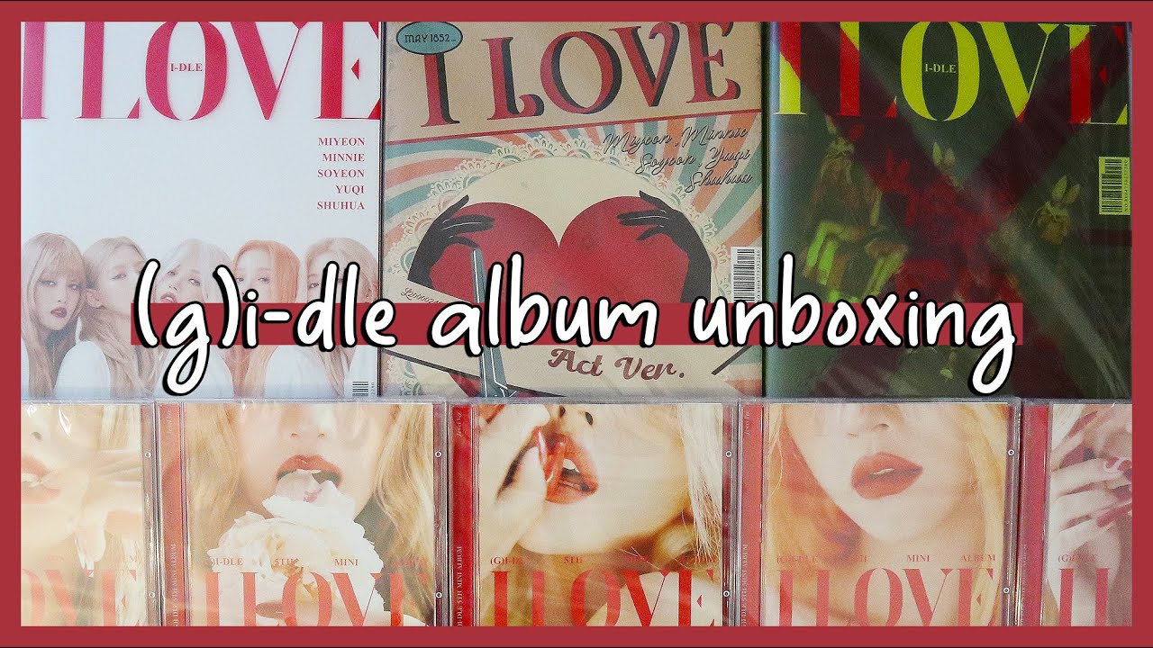 (g)i-dle 'i love' album unboxing ☆ plus ktown4u pobs