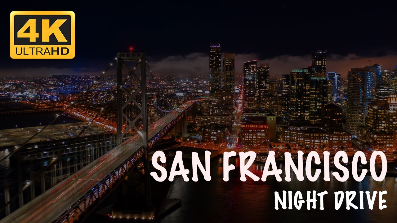 San Francisco Drive at Night - 4K