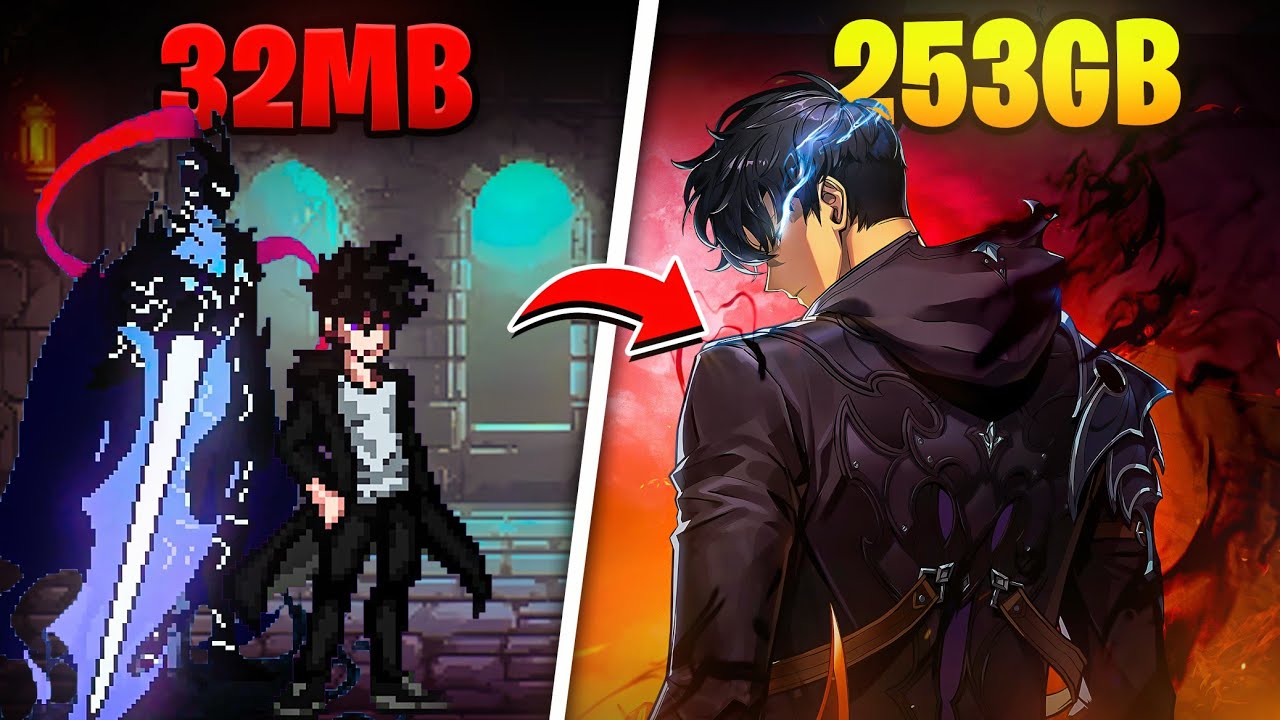 I PLAY 32MB VS 253GB SOLO LEVELING GAMES