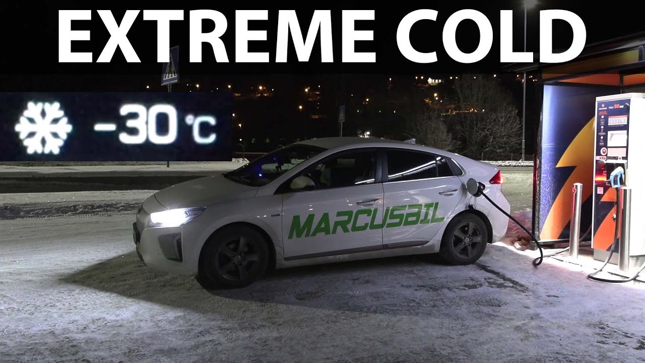 Hyundai Ioniq 28 kWh road trip to Folldal in -30°C part 1