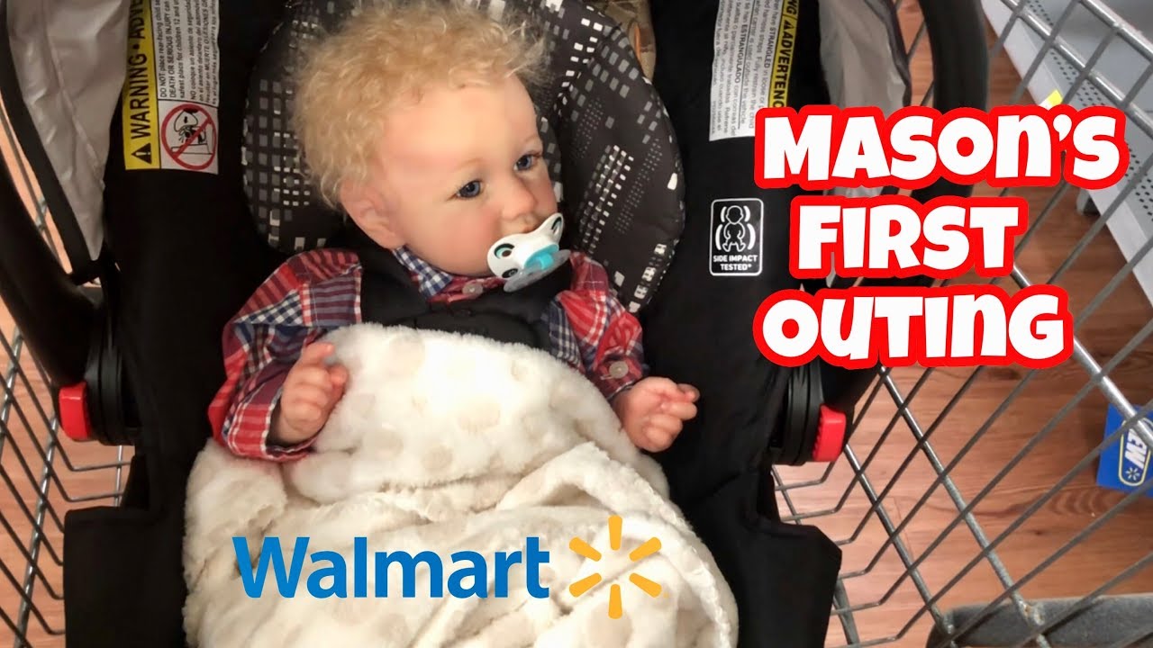 Reborn baby Masons first outing to Walmart Reborn Saskia reborn doll outing