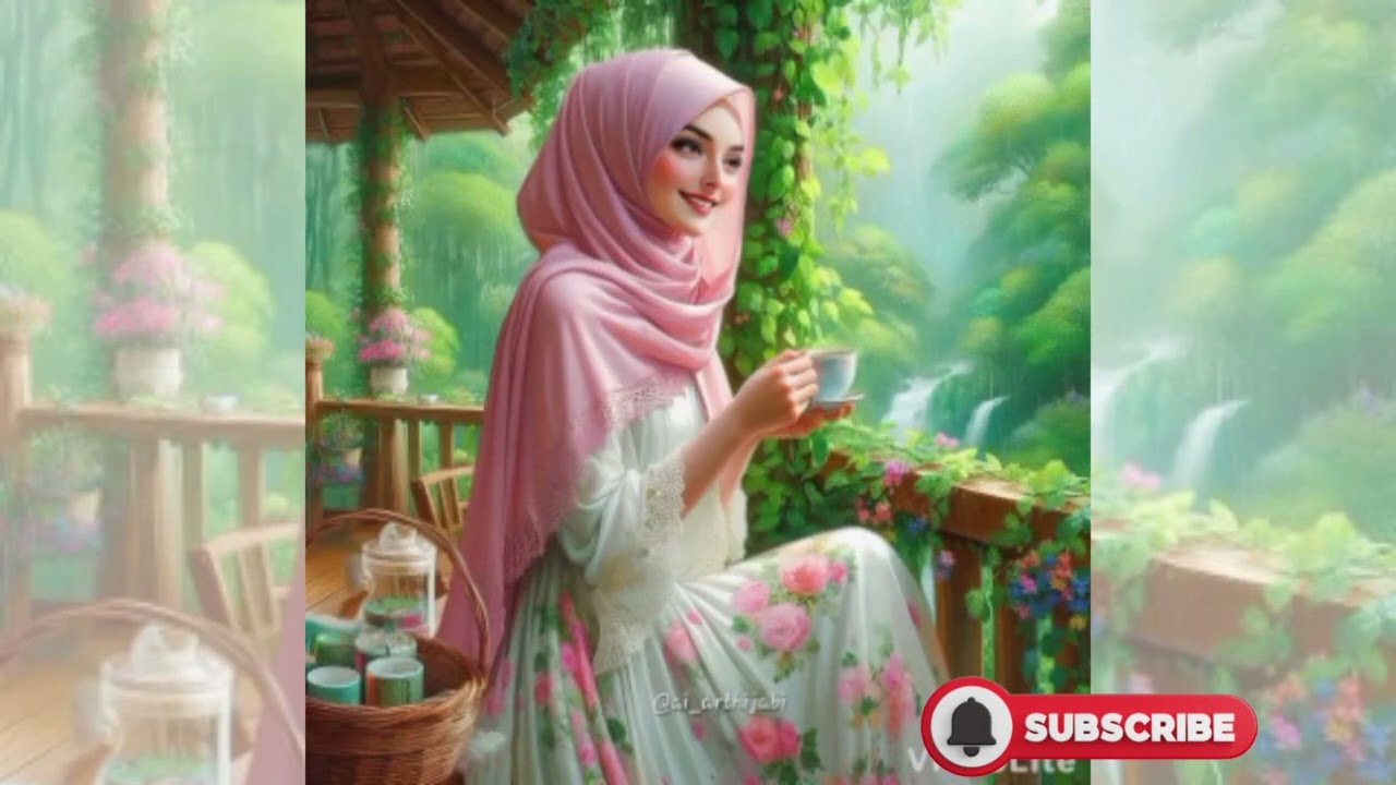 [4K] Ai Art Lookbook: Beautiful girls with hijab in colorful dress and beautiful smile Ai Art