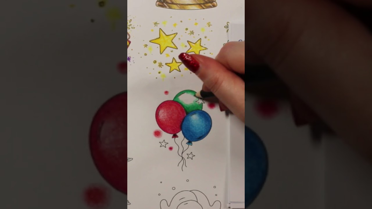 Часть 8. Раскрашивание воздушных шариков на моем канале YouTube @sophiecolours colouring heaven. ...