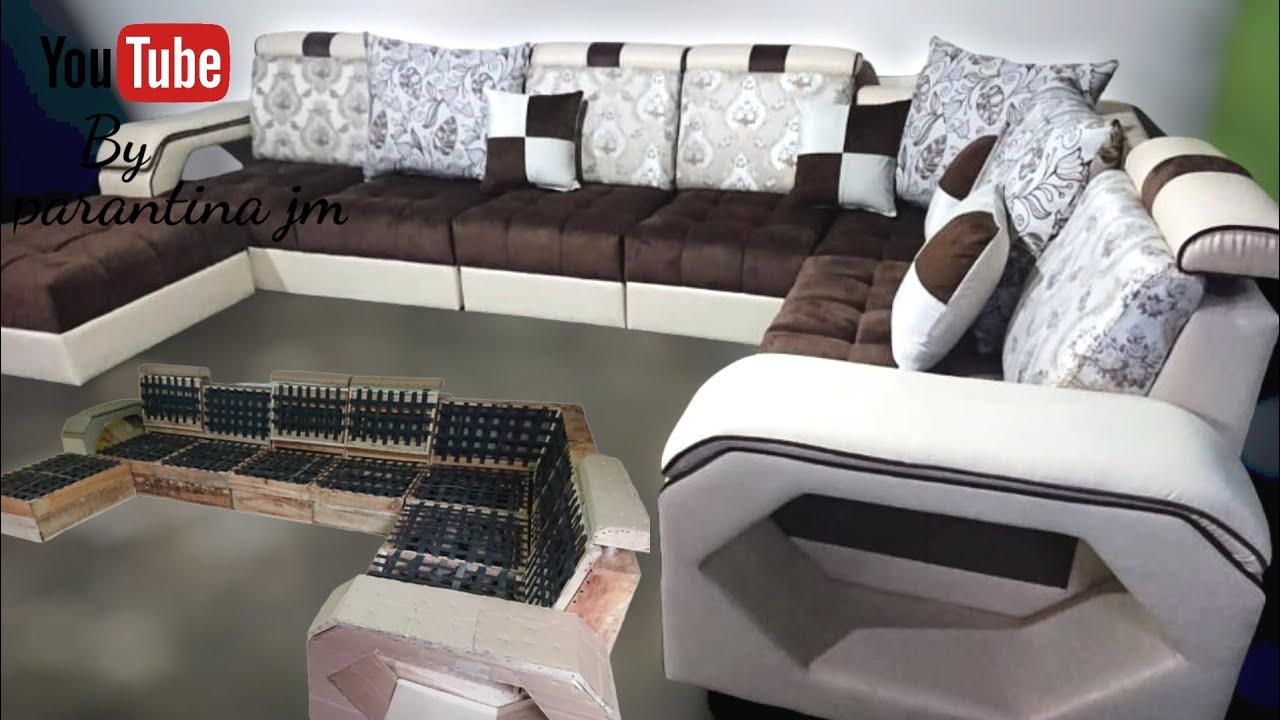 cara membuat sofa leter L terbaru