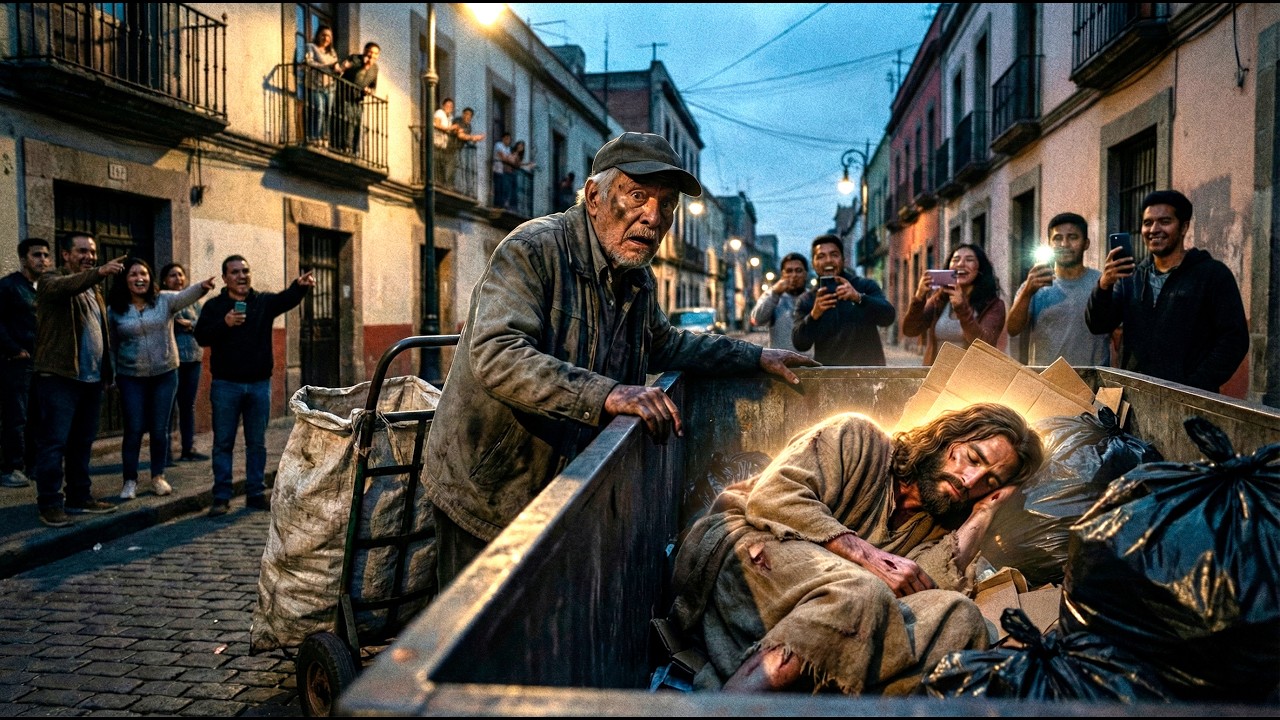 Lo humillaron por recoger basura, pero el 'herido' que encontró en el contenedor era Jesús