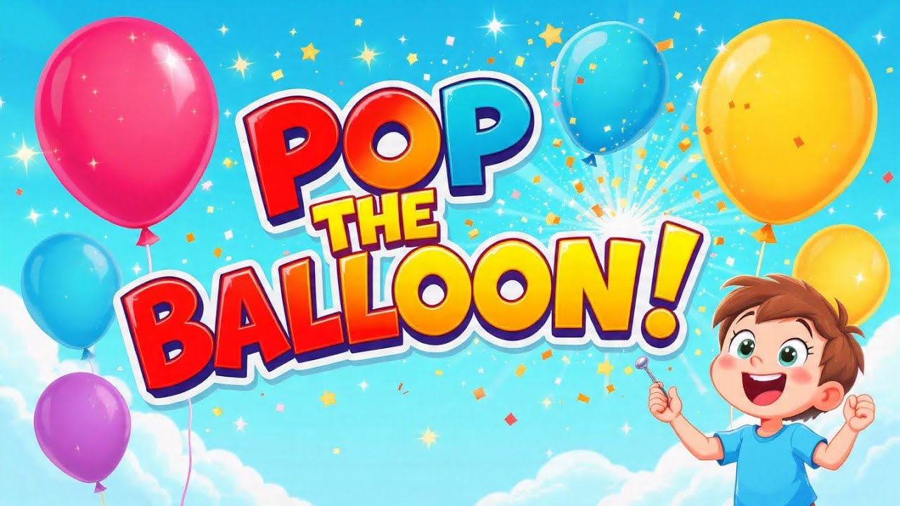 Pop The Balloon Kids Song | Nursery Rhyme | Kidsy Bitsy