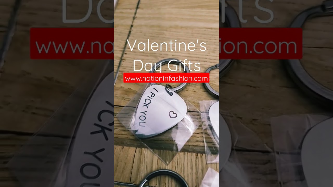 Valentines Day Guitar Pick Keychains. Hot Selling NOW!