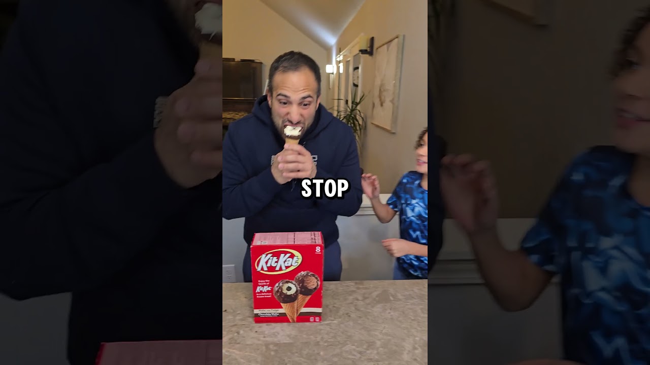 How to eat a kit kat Ice cream #shorts #funny #youtubeshorts