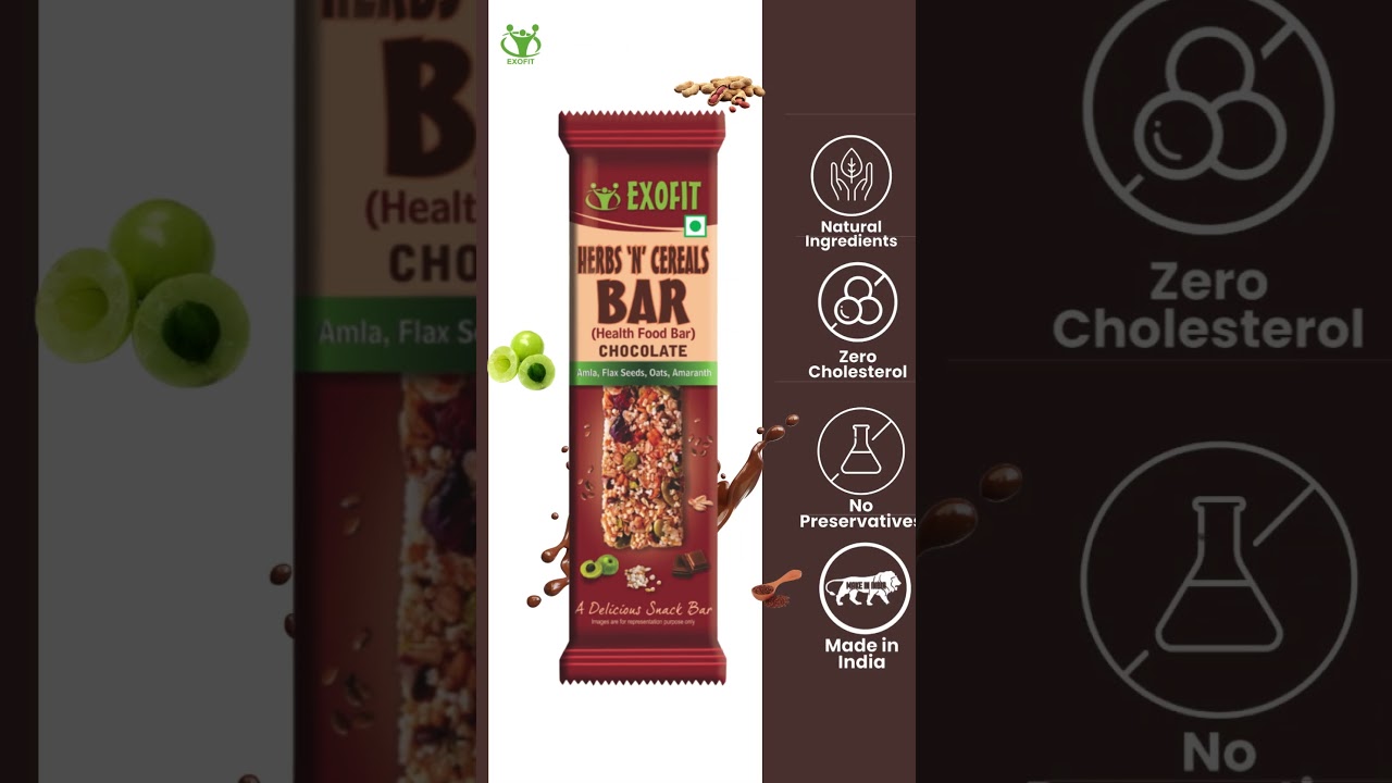 EXOFIT ll  Herbs &lsquo;N&rsquo; Cereals bar with Herbal Benefits ll  #exofitbars #healthybar #shorts #protein