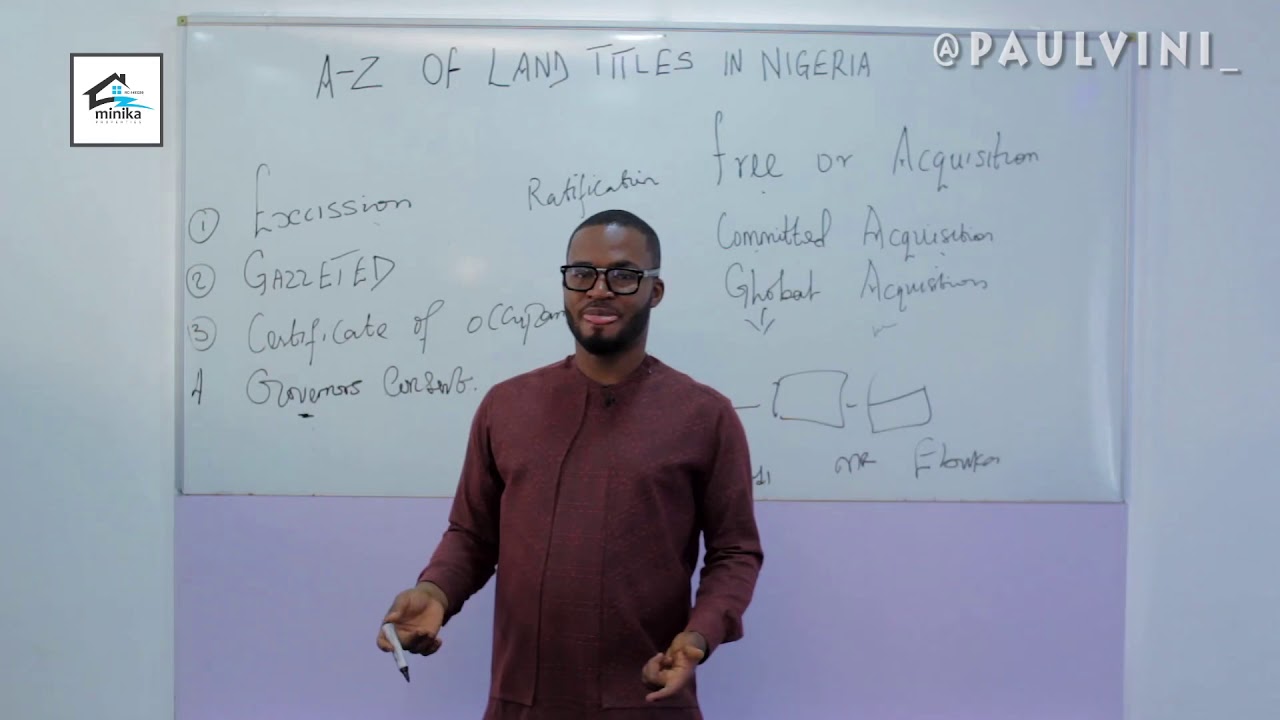 A-Z OF LAND TITLES IN NIGERIA