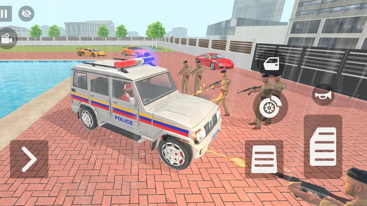 All Indian cars and bike Lamborghini force horse and police Indian simulator car games