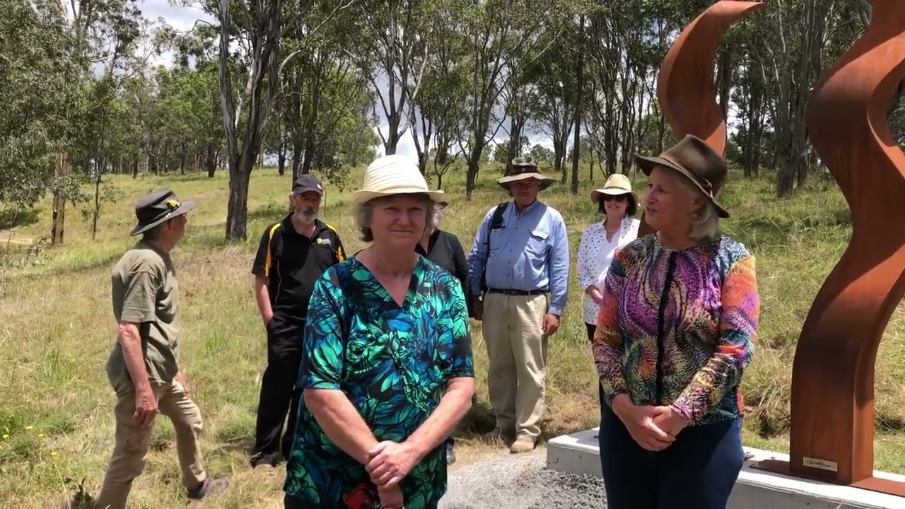Presentation of Sowelu Two to Dungog Common for the  Acquisitive Prize Sculpture on the Farm 2021