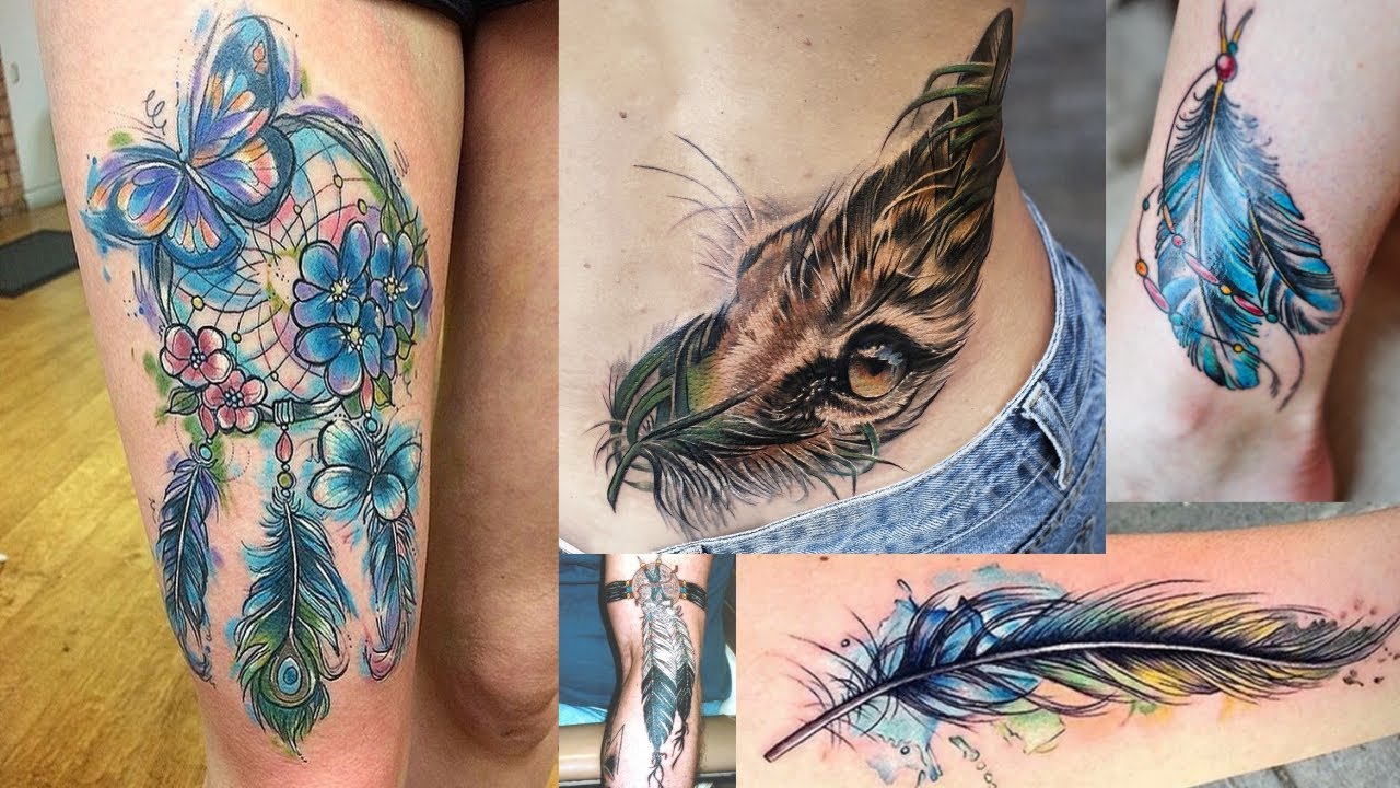 Voorkoms 62 Feather tattoos designs for  Boys & Girls Men And Women Waterproof Temporary Body Tattoo