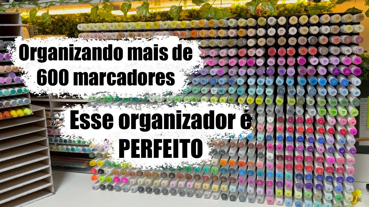 O MELHOR ORGANIZADOR de marcadores que você vai ver - Organizando mais de 600 marcadores - DICA