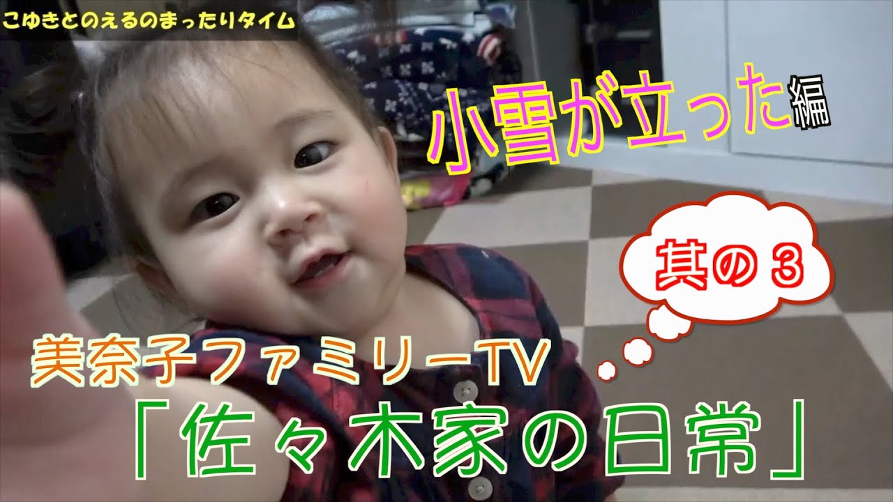 「佐々木家の日常」今回は昨年生まれたばかりの７女・小雪ちゃんが初めて立った様子を動画初公開！家族・美奈子ファミリーの平凡な日常を家族がありのままに撮影！家族の素顔がここにあります！