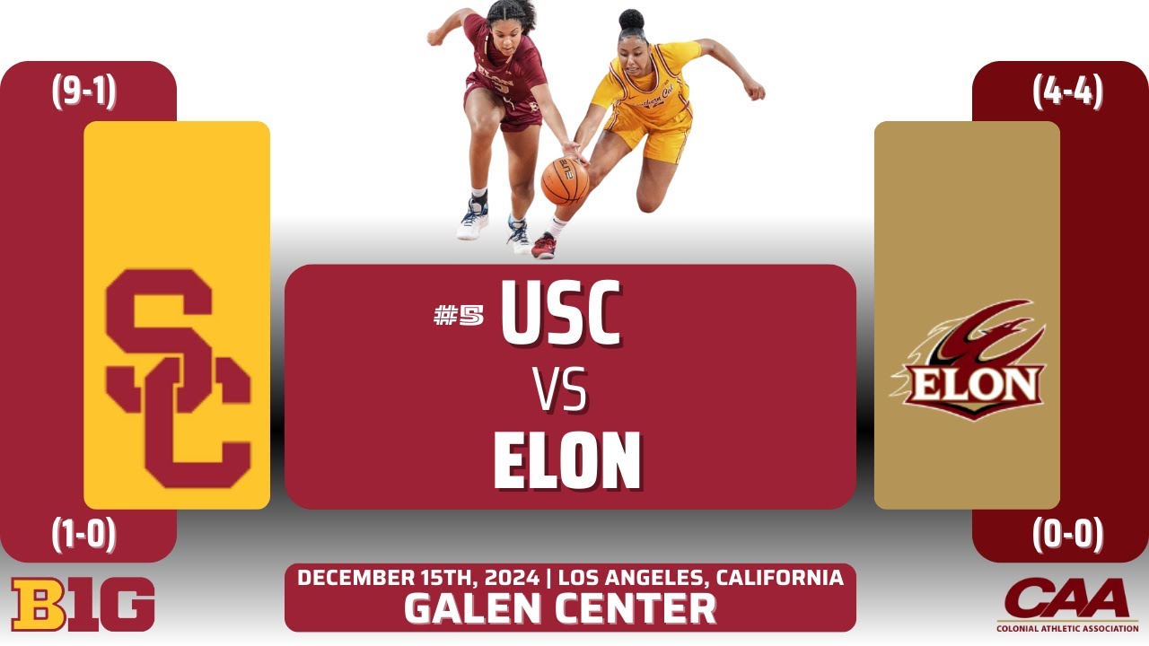 No. 5 USC vs Elon | NCAA Women's Basketball | 12.15.24