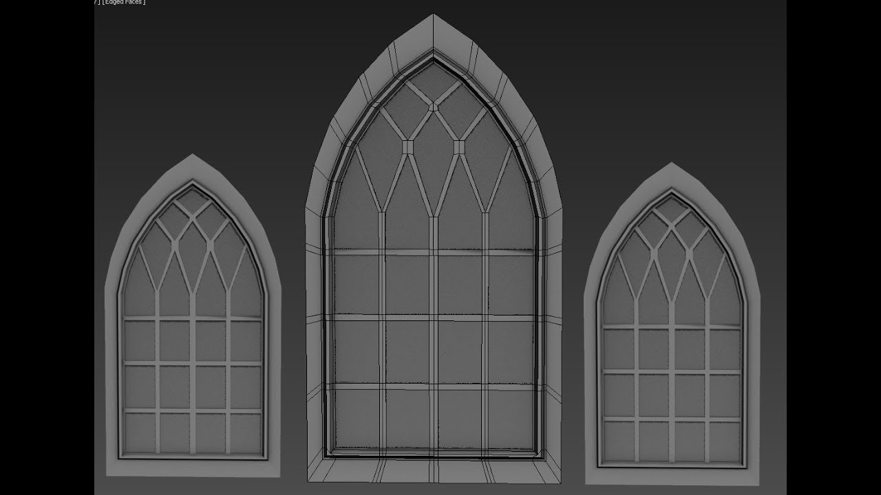 Autodesk 3ds Max Gothic arch window: Class lecture recap