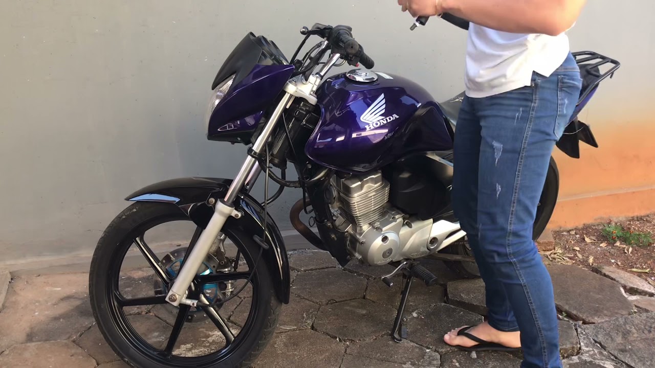 Coloquei retrovisor de f-800 fixo na titan, veja como ficou.
