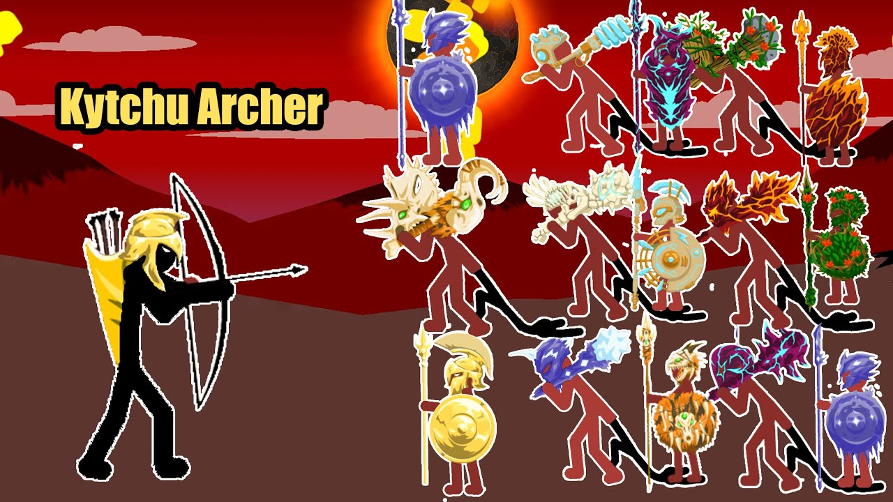 KYTCHU ARCHER VS GIANT, SWORDWRATH, ARCHER, SPEARTON || STICK WAR LEGACY