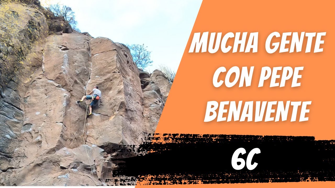 Mucha gente con Pepe Benavente 6c  - Barranco Hondo