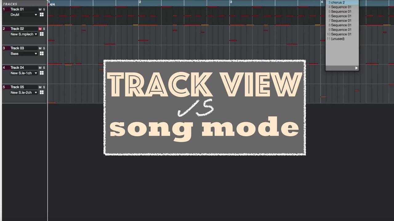 Akai MPC software Track view vs Song mode - mpc tutorial
