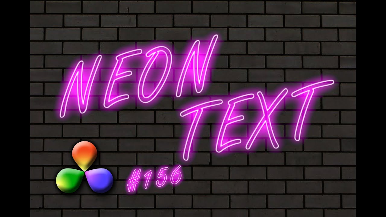 DaVinci Resolve Tutorial: How to Create Neon Text