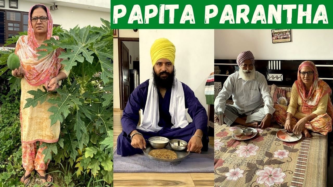 Papita Parantha Recipe | ਕੱਚੇ ਪਪੀਤੇ ਦੇ ਪਰਾਂਠੇ | Papaya Stuffed Parantha | Indian Mom Cooking