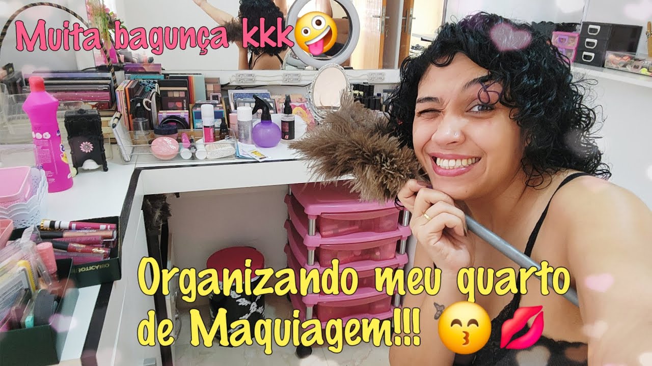 Organizando meu Quarto de Maquiagem!!! Muita bagunça e continua... #organização #maquiagem