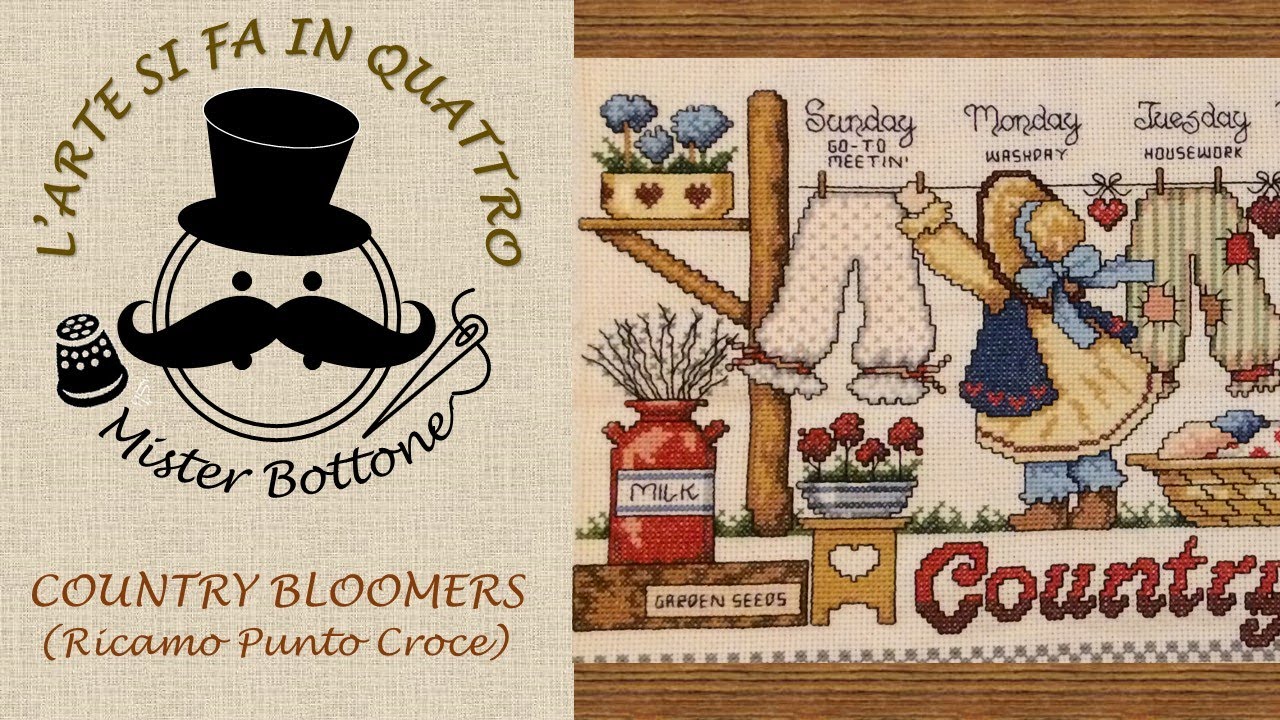 Ricamo PUNTO CROCE schema COUNTRY BLOOMERS | la passione di ricamare