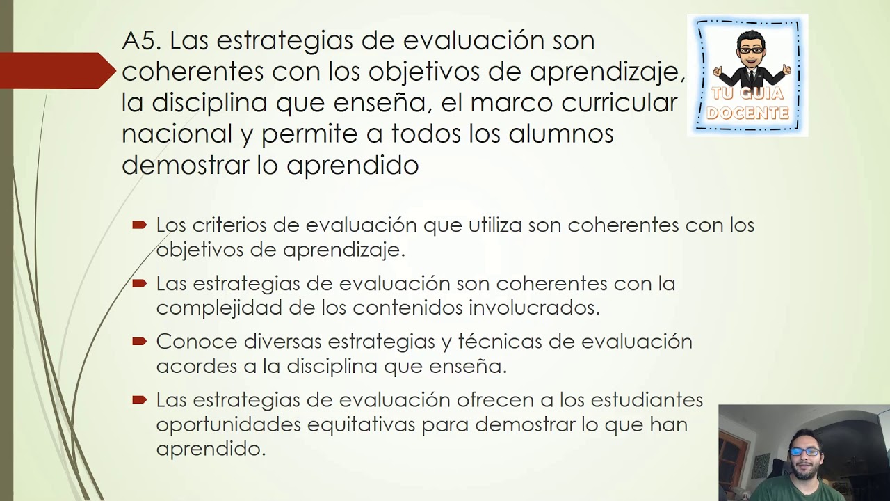 Marco para la Buena Enseñanza dominio A tu guia docente