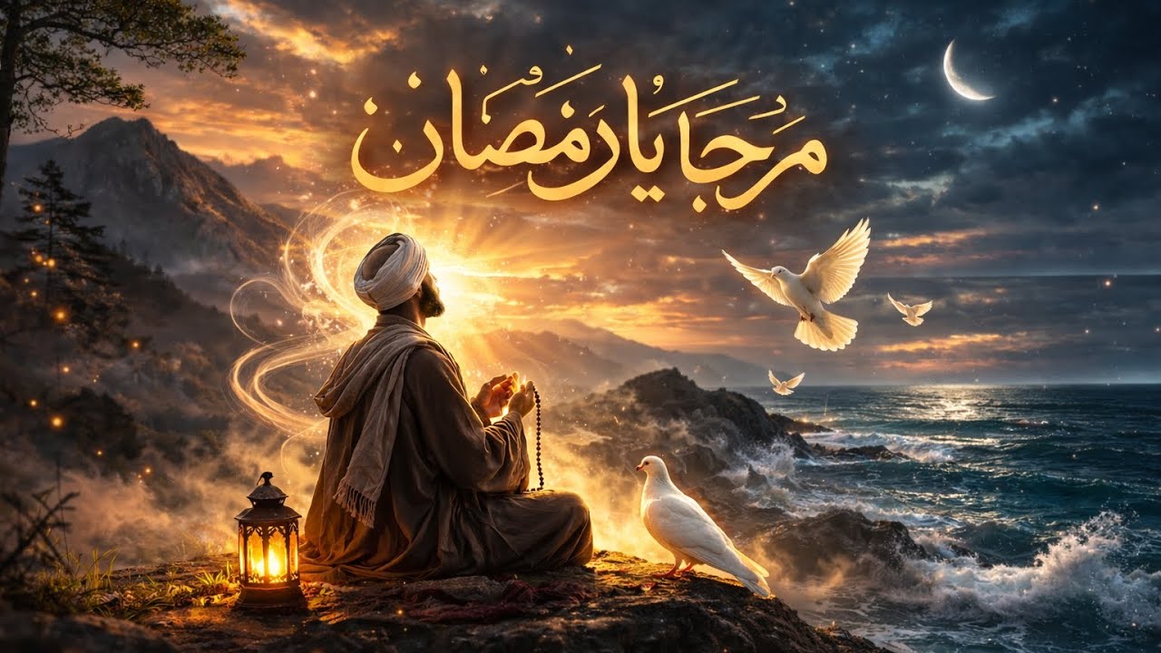 Ramadan Night Dhikr Under the Crescent Moon 🌙
